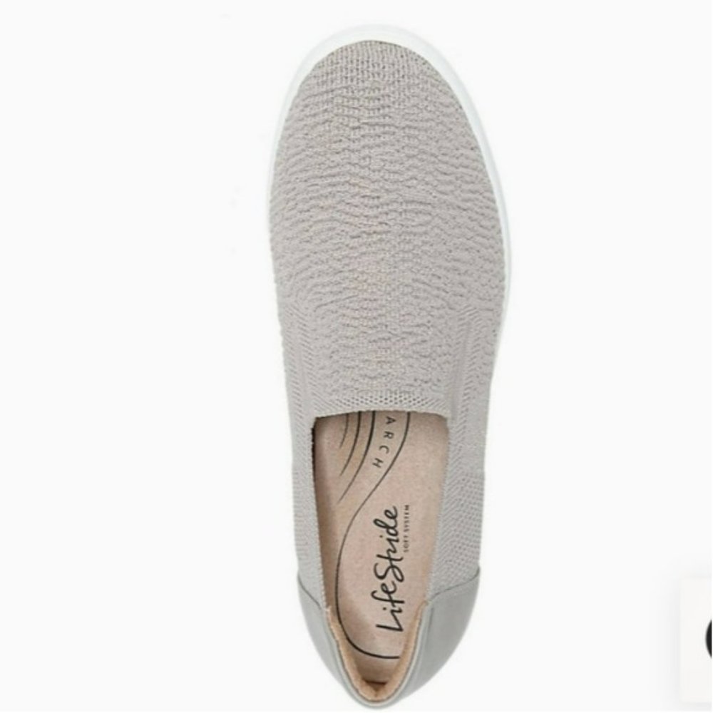 Lifestride Elektra Slip-on Sneakers Grey 7.5 - Picture 3 of 6